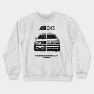 EDM - E34 M5 White BG - CarCorner Crewneck Sweatshirt